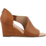 Journee Collection Women’s Aretha Perforated Wedges Brown Size 6.5M B4HP