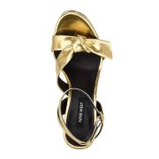 Nine west Libbie Women’s Platform Sandals Gold Size 12M (No box) B4HP