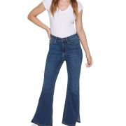 Calvin Klein Women’s High-Rise Flared Slit-Hem Jeans Blue B4HP