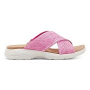 Easy Spirit Women’s Taite Square Toe Casual Flat Sandals Pink Size 8.5W B4HP