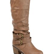 Journee Collection Women’s Wide Calf Late Boot Brown Size 8.5M B4HP