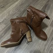 STYLE & CO Women’s Saraa Slouch Mid-Shaft Boots Cognac Size 10.5M NO BOX B4HP