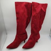 Journee Collection Women’s Vellia Boots Red Size 8 XWC No Box Floor Model B4HP