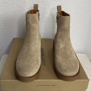 Lucky Brand Women’s Ressy Chelsea Booties Size Dune Oiled Suede 8.5M B4HP
