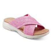Easy Spirit Women’s Taite Square Toe Casual Flat Sandals Pink Size 8.5W B4HP