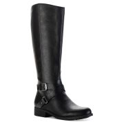 Style & Co Women’s Marliee Riding Boots Black Size 7.5M No Box Strap Cutoff B4HP
