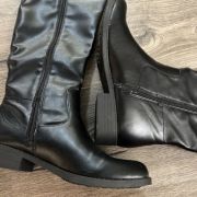 Style & Co Women’s Marliee Riding Boots Black Size 7.5M No Box Strap Cutoff B4HP