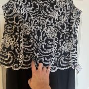 JKARA Womens Black Halter Maxi Evening Sheath Dress 12 Missing Shawl & Beads B4HP
