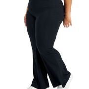 Derek Heart Women’s Trendy Plus Size Pull-On Flare Pants Black 3X B4HP