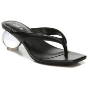 BAR III Women’s Corteta Thong Ball-Heel Sandals Black 10 M Faux Leather B4HP