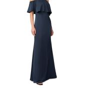 Aidan Mattox Women’s Cold Shoulder Gown Blue Size 14 B4HP