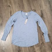 NIC+ZOE Women’s Vital V Neck Sweater Blue XS B4HP $108