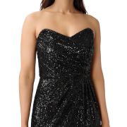 Aidan by Aidan Mattox Women’s Strapless Sequin Gown Black B4HP