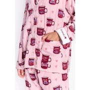 PJ Salvage Women’s Coffee Flannel PJ Set Pink Mist Small B4HP