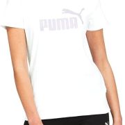 Puma Women’s Essentials Graphic Short Sleeve T-Shirt White Lavender XL B4HP