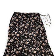 Free People Women’s Black Floral Maxi Side Slit Skirt Size 6 Summer B4HP NO TAGS