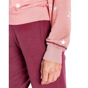 PJ Salvage Women’s Rick Rack Patty Wack Fleece Sleep Top Pink Medium B4HP