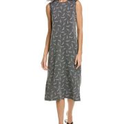 B Collection by Bobeau Women’s Tank Midi Dress With Double Slits Grey L B4HP $58