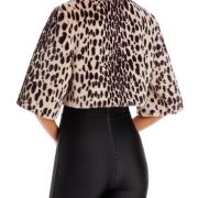 Aqua Women’s Faux Fur Animal Print Shrug Multi Color S B4HP $138