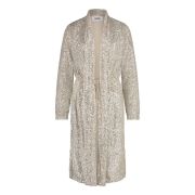 Women Steve Madden Show Stopper Party Sequin Duster Cardigan Silver B4HP