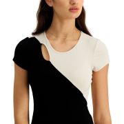 Crave Frame Women’s Juniors’ Colorblocked Top Black L B4HP