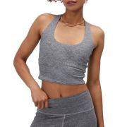 Spiritual Gangster Women’s Shakti Tech Heather Longline Sports Bra Grey B4HP