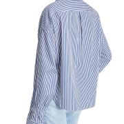 A.L.C. Women’s Monica Striped Shirt Size 8 Navy Blue B4HP