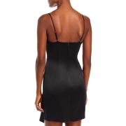 Aqua Women’s Satin Cowl Neck Party Mini Sleeveless Dress Black B4HP $88