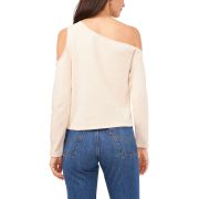 1.State Women’s Asymmetrical One Shoulder Long Sleeve Top Beige M B4HP $69