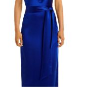 Aidan by Aidan Mattox Women’s Satin Cowl Neck Gown Blue Size 8 B4HP $220