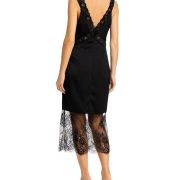 Aqua Women’s Lace Trim Cutout Midi Dress Black M B4HP $98