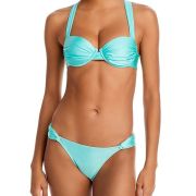 Aqua Swim Women’s Ruched Bikini Bottom Blue M B4HP