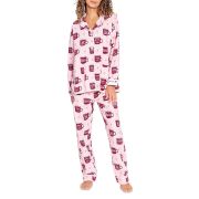 PJ Salvage Women’s Coffee Flannel PJ Set Pink Mist Small B4HP