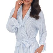 Eileen West Women’s Seersucker Striped Wrap Robe Blue S B4HP