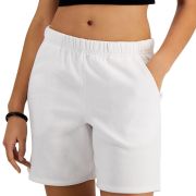 Hippie Rose Women’s Juniors’ Boyfriend Sweat Shorts White M B4HP