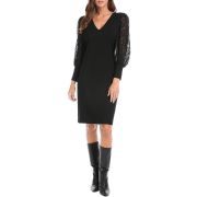 Karen Kane Women’s Lace Sleeve V Neck Dress Black B4HP $158