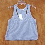 Splendid Women’s Deirdre Tank Top Sweater Blue L B4HP $118