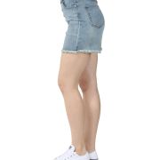 Indigo Rein Women’s Juniors’ Exposed-Button Fly Jean Shorts Blue Size 7 W26 B4HP