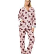 PJ Salvage Women’s Coffee Flannel PJ Set Pink Mist Small B4HP