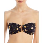 Aqua & Kristopher Brock Women’s Floral Print Bandeau Bikini Top Black L B4HP $58