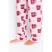 PJ Salvage Women’s Coffee Flannel PJ Set Pink Mist Small B4HP