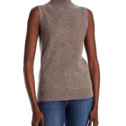 C by Bloomingdale’s Women’s Sleeveless Cashmere Sweater Heather Rye M B4HP $158
