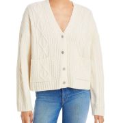 Rails Women’s Bixby Cable Knit Cardigan Beige L B4HP $268