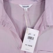 Splendid Short Sleeve Paige Shirt Pink Small Oversized Button Up Shirt $128 B4HP