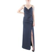 Aqua Women’s Tie Back Gown Blue Size 14 B4HP $278