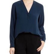 Eileen Fisher Women’s Silk V-Neck Blouse Blue XS B4HP NO TAGS $278