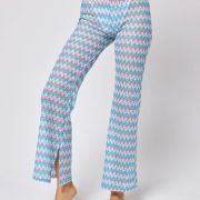 L*Space Women’s Kari Chevron Swim Cover-Up Pants Blue S B4HP $130