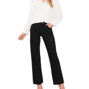 Vince Camuto Women’s Ruffle Trim Blouson Sleeve Top White S B4HP $79