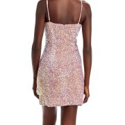 Lucy Paris Women’s Serena Sequined Mini Dress Pink M B4HP $108