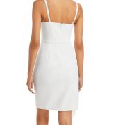 Aqua Women’s Feather Trim Dress White Size 6 B4HP $268